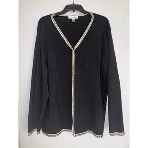 August Max Woman 75% Silk Cardigan Size 1X